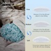 Inhand Cooling Pillows Queen Size Set of 2 , Shredded Memory Foam Pillows for Hot Sleepers, Adjustable Firm Soft Support Bed Pillows with White Cover - 4 of 4