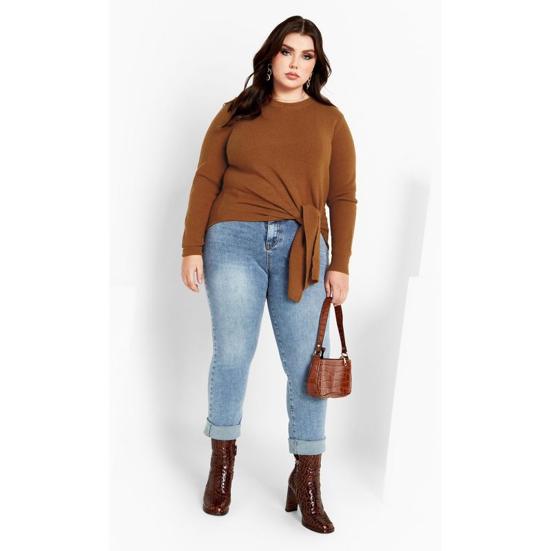 Women's Plus Size Royal sweater - copper | CITY CHIC, 1 of 6