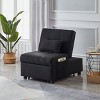NicBex 38.5" Sleeper Sofa Couch Convertible Lounge Sofa with Side Pocket Fabric Pull Out Sofa Bed - 2 of 4