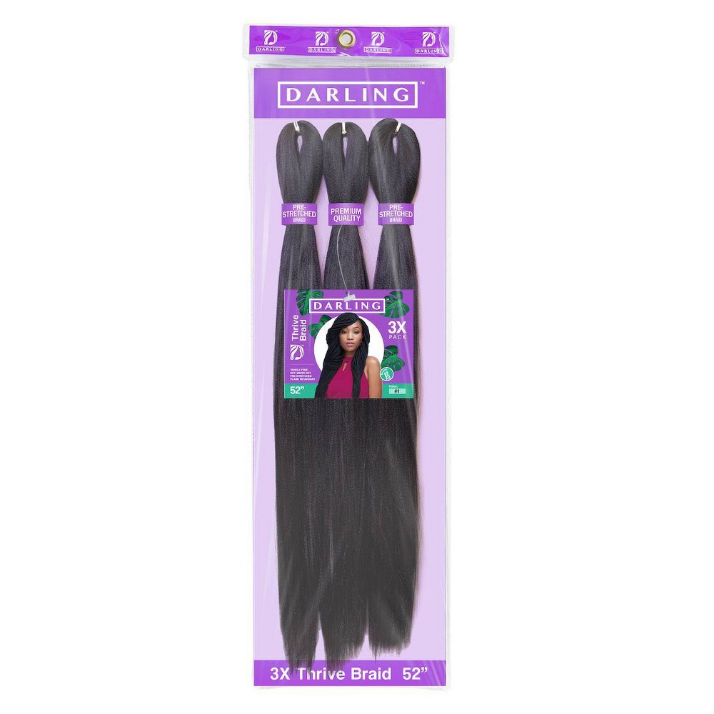 Darling Thrive Braids #1 - 3ct: Synthetic Hair, 52 Inches, Hair Extensions