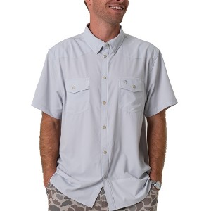 Burlebo Men's Performance Western Short Sleeve Pearl Snap Button Up Shirt - 1 of 4
