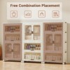 No-Assembly Foldable Storage Cabinet, 70Cm Width with 1 Hanging & 2 Transparent Drawers, Rolling Wheels, Multi-Scene Dustproof Organizer - 4 of 4