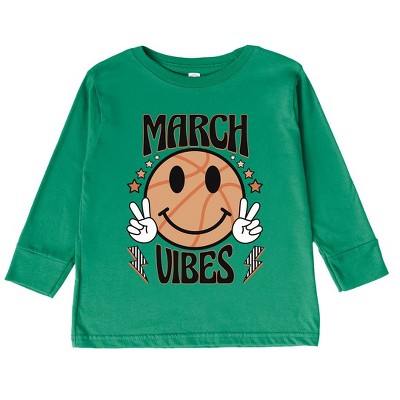 The Juniper Shop March Vibes Basketball Toddler Long Sleeve Tee