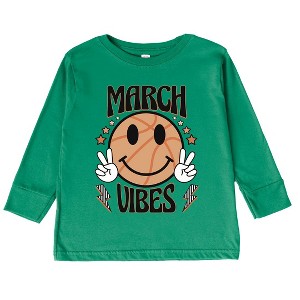 The Juniper Shop March Vibes Basketball Toddler Long Sleeve Tee - 1 of 3