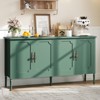 59'' Buffet Sideboard Cabinet with Adjustable Shelves – Vintage Coffee Bar Storage Cabinet with 4 Doors - 2 of 4