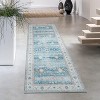 Acekool 2x6 Vintage Floral Runner Rug - Washable Low Pile Non-Slip Carpet for Hallway, Bedroom & Kitchen - 3 of 4