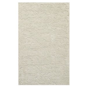 Modern Washable Area Rug with Tree & Floral Print, Foldable Polypropylene, Non-Slip, Low-Pile for Busy Household Spaces - 1 of 4