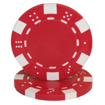 Slickblue 25-Count Striped Dice 11.5g Poker Chips, Clay Composite, Great for Game Nights & Counting Tools, Color Options