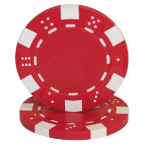 Slickblue 25-Count Striped Dice 11.5g Poker Chips, Clay Composite, Great for Game Nights & Counting Tools, Color Options - 1 of 3