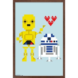 Trends International Star Wars: Saga - Droids Hearts Framed Wall Poster Prints - 1 of 4