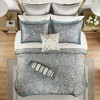 Lyngins 12-Piece Complete Bed Set, Paisley Jacquard Comforter Set, 100% Cotton Bed Sheets Set, Euro Shams & More, Queen Bedding Set - 4 of 4