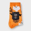 Women's Halloween Icons Cozy Crew Socks - Hyde and EEK! Boutique™ Black/Orange/White 4 - 10 - 2 of 3