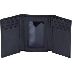 Trifold RFID Blocking Leather Wallet for Men (Black) - 1 of 4