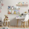 Attop Nursery Book Shelves for Kids Rooms - 32 Inches Floating Wall Bookshelves Set of 3 - 3 of 4