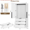 Bedroom Wardrobe Closet, 69.5 in Wooden Wardrobe Cabinet w/ 3 Drawers, Hanging Rod, 2 Doors Clothing Storage Cabinet - 2 of 4