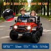 24V 2-Seater Kids Ride-On Truck with Parent Remote Control, Spring Suspension, 2-Speed Electric Vehicle with LED Headlights & Music Player - 2 of 4