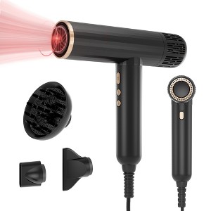 NICEBAY Hair Dryer with Brushless Motor, 110000RPM High-Speed Blow Dryer, Ionic Hair Dryer with Diffuser, Lightweight & Fast Drying, Low Noise, 1600W - 1 of 4