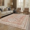 Abynow Vintage Distressed Medallion Indoor Area Rug - 4 of 4