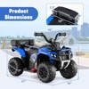 Costway 6V Toddler Ride On Electric Car ATV with Lights & Music & USB Port Storage Box Toy Car Red/Blue/Khaki/Green/Pink - 3 of 4