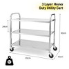 3 Tier Stainless Steel Utility Cart - 2 of 4
