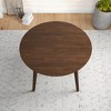 Sapphtopaz Round Dining Table Modern Minimalist Oval Solid Wood Dining Table for Dining Room, Kitchen, Small Spaces - 4 of 4
