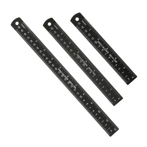 Unique Bargains Aluminum Alloy Rulers with Centimeters Millimeters Inches and Conversion Table - 1 of 4