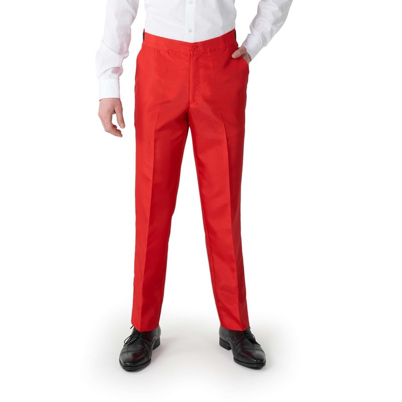 Suitmeister Men's Christmas Suit - Santa Faux Fur - Red, 4 of 6