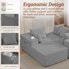 Bosmiller Modular Sectional Sofa with L-Shape Chaise, Corduroy Boneless Couches for Living Room, No Assembly - 4 of 4