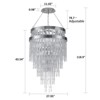 LLHZSY 28" Wide Multi-layer Icicle Crystal Chandelier 15-Light Fixture for Dining Room Living Room-Chrome - 3 of 4