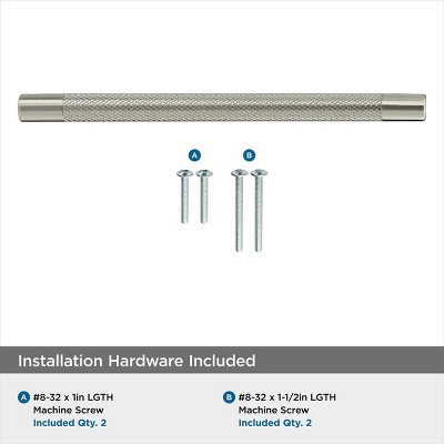 Amerock Bronx 8 inch (203mm) Center-to-Center Satin Nickel Cabinet Pull