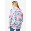 Woman Within Plus Size Perfect Three Quarter Sleeve Shirt - 3 of 4