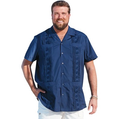 KingSize Men's Big & Tall Short-Sleeve Guayabera Shirt