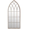 Aghana Digitals Gothic Arch Outdoor Garden Mirror - Large Beige Sand Iron & Glass Decorative Inlay, - 3 of 4