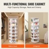 VEVOR 7 Tiers Rotating Shoe Rack Tower, 360°Spinning Shoe Display, Revolving Shoe Rack Storage Round Carousel, Lazy Susan Shoe Rack Organizer, White - 4 of 4