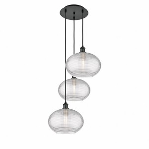 Ithaca - 3 Light Cord Hung Multi Pendant In Industrial Style-33 Inches Tall and 18.5 Inches Wide - 1 of 1