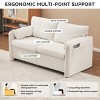 Modern Loveseat Sofa Chenille Couch with Cushions,60" Compact Couches for Small Spaces, Living Room-Tanpinhause - 4 of 4