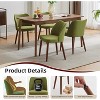 2PCS Dining Chair,Upholstered Dining Chair with Wood Legs, Wing Backrest,Kitchen Chairs with Thick Cushions for Dining Room, Living Room - 3 of 4