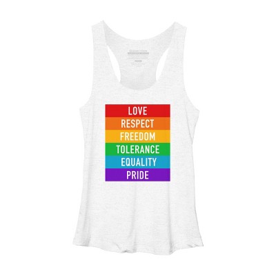 Adult Design By Humans Pride Rights Motto By PINHEAD66 Racerback Tank Top