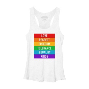 Adult Design By Humans Pride Rights Motto By PINHEAD66 Racerback Tank Top - 1 of 2