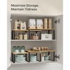 4-Pack Stackable Kitchen Shelf Organizer - Expandable Spice Rack for Cabinet/Counter, Metal & Wood - 2 of 4