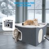 JOEJOY Indoor Heated Cat House with Safe Heating Design, Adjustable Temperature & Timer, Collapsible Pet Shelter with Scratcher and Fluffy Toy Ball - 4 of 4