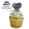 Portland Pilot Heart Love Cupcake Picks Toppers Decoration Set of 6 - 3 of 4