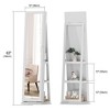 Vlsrka 360° Rotating 66'' Lockable Jewelry Armoire, Full Length Mirror, Large Floor Organizer with Back Shelves - 2 of 4