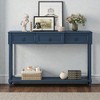 Mshliw 52" Rustic Console Table with 3 Drawers and Long Shelf, Solid Wood Entryway Sofa Table with Distressed Finish for Living Room, Hallway, Foyer - 3 of 4