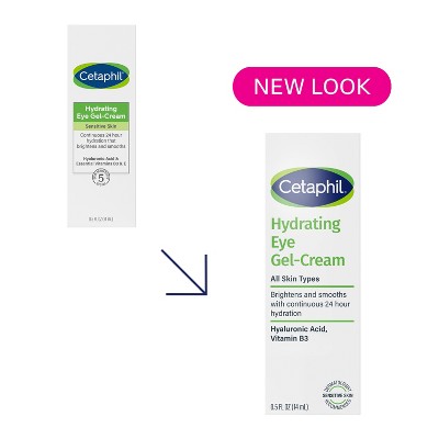 Cetaphil Hydrating Eye Gel with Hyaluronic Acid - 0.5 fl oz: For Sensitive & Dry Skin, Unscented, Cream Formula