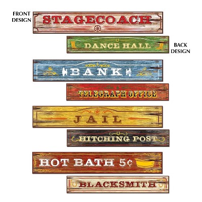 Beistle 4" x 24" Western Sign Cutouts; 12/Pack 57768