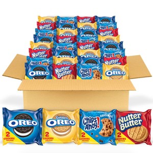 OREO Original, OREO Golden, CHIPS AHOY! & Nutter Butter Cookie Snacks Variety Pack - 44.86oz/56ct - 1 of 4