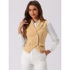 INSPIRE CHIC Women's Lapel Collar Dressy Versatile Racerback Waistcoat Suit Vest - 3 of 4