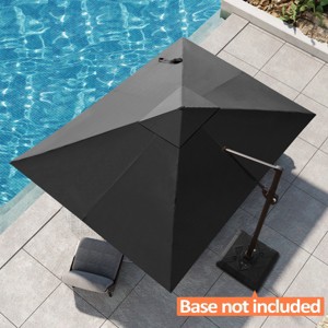 Pellebant 9x11.5FT Cantilever Umbrella Outdoor 360 Degree Rotation Offset Umbrella 6 Heights Adjustable Cantilever Patio Umbrella - 1 of 4