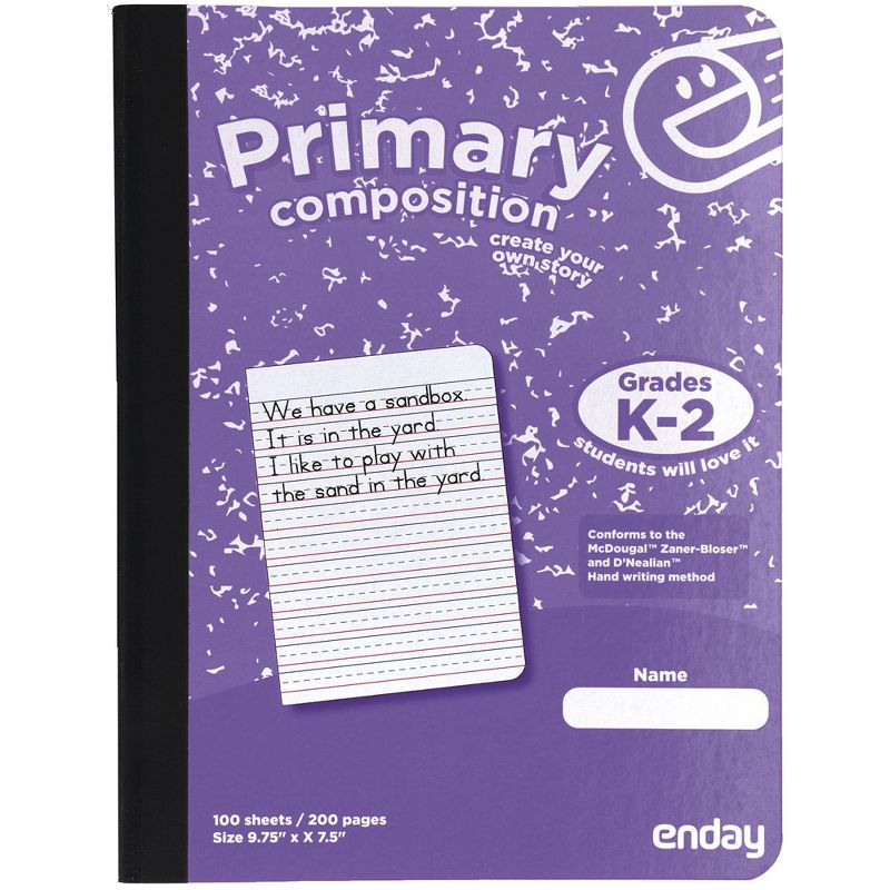 Enday Primary Composition Notebook, Full Page Ruled - 100 Sheets, 1 of 5